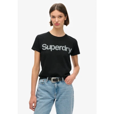 Afbeelding van Superdry LOGO CITY Tshirt print, Dames, Maat: 36, Black