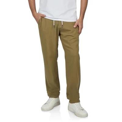 Afbeelding van riverso RIVMarco Linnen broek voor heren, lang, regular fit, zomerbroek, vrijetijdsbroek, effen, wit, beige, olijf, blauw, zwart, S, M, L, XL, XXL, 3XL, 4XL, 5XL, licht zand., M