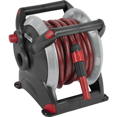 Afbeelding van Tuinslangset met haspel Kreator 15 meter (Ø 11.2 mm, 2 aanvoerslang)