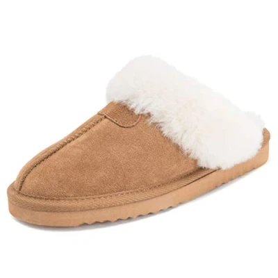 Afbeelding van Dames echte suede Australian Winter Warm Mules 8 TAN41 YC0215