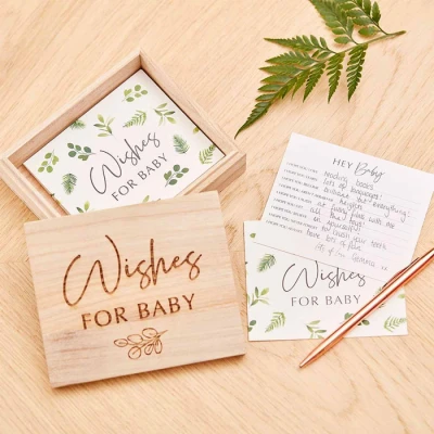 Afbeelding van Ginger Ray Botanical Baby Wenskaartjes in Doosje 50 Kaarten