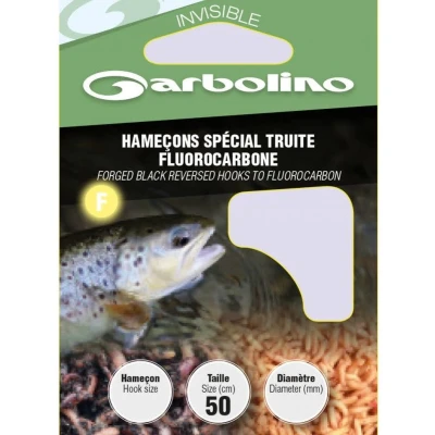 Afbeelding van Garbolino Onderlijn Fluorocarbon Speciaal Forel 50cm (10 pcs) Maat : Haak 10 0.14mm