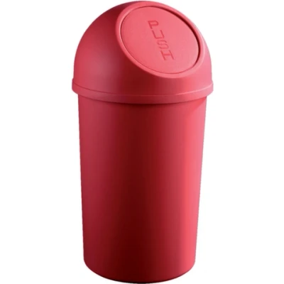 Afbeelding van afvalbak 25l HxØ 615x312mm romp PP rood deksel