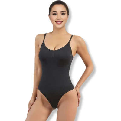 Afbeelding van corrigerende body dames Zwart Maat 3XL Naadloos Bodysuit onzichtbare zonder beugel corrigerend ondergoed string shapewear