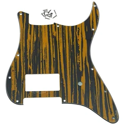 Afbeelding van Dopro 11 Hole ST Strat Een Humbucker Gitaar Pickguard Scratch Plate Past Fender Delonge Tawny Stripe