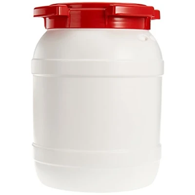 Afbeelding van Neolab 3 1/2 l 1080 Open head hoge dichtheid polyethyleen trommel met schroefdop