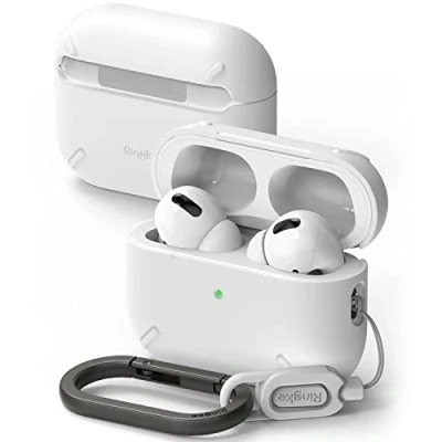 Afbeelding van Ringke Layered Case Compatibel met AirPods Pro 2, Hoesje Transparante Slank Beschermende PC Hoes voor 2e Generatie White Wit