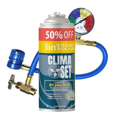 Afbeelding van ClimaSet gasvervanging R134a 3 in 1 x 235 g + slang voor auto airco 19952016 koelmiddel gas