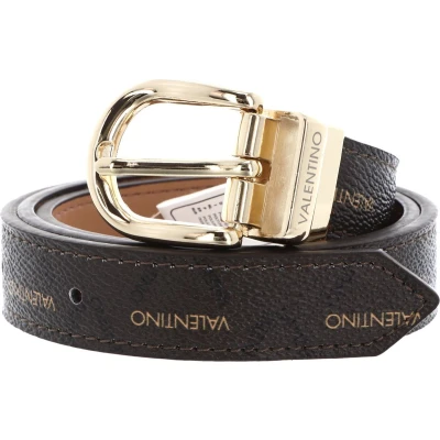 Afbeelding van VALENTINO Riem Liuto Logo Belt W75 Cuoio / Multi Oro Donkerbruin