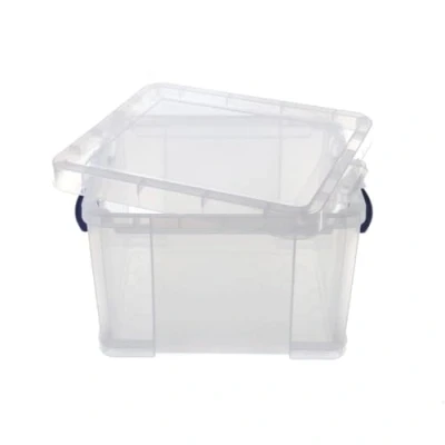 Afbeelding van Really Useful Box 3 stuks 9 liter 395x255x155 mm voor 24 dvds/ A4 papier transparant