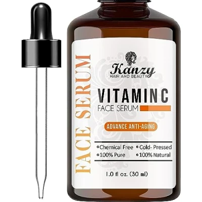 Afbeelding van KANZY Vitamine C Gezichtsserum met 20% Hyaluronzuur voor Littekens, Anti Aging, Rimpel, Donkere Kringen en Fijne Lijntjes Boost Huidcollageen, Beste Vochtinbrengende Crème de Huid 30ML
