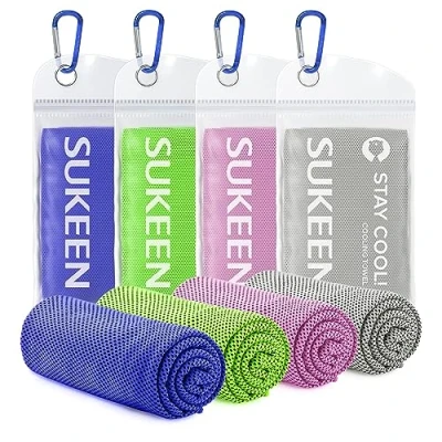 Afbeelding van Koelhanddoek, verkoelende handdoeken, koel blijven ijshanddoek, koele handdoek voor onmiddellijke koeling, handdoeken nek, koude handdoek, gymhanddoek mannen en vrouwen,