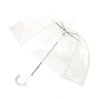 Afbeelding van Smati Big Cloche Stormparaplu Transparent Auto Open ø 85 cm Wit