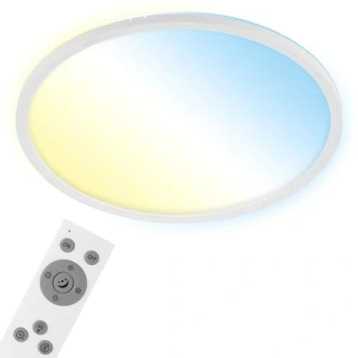 Afbeelding van Briloner Leuchten SLIM LED Panel 22W 3000 lm instelbare kleurtemperatuur, dimbaar nachtlichtfunctie, timerfunctie, geheugenfunctie achtergrondverlichtingseffect Amazon Echo en Google Home IP20 20.000 uur Ø42 cm