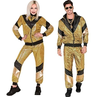 Afbeelding van Disco Trainingspak 80&#039;s Reflecterend Goud Unisex Maat XXL
