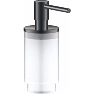 Afbeelding van Grohe selection zeepdispenser 120ml vulhoeveelheid glas metaal hard graphite past in houder 41 027 41028a00