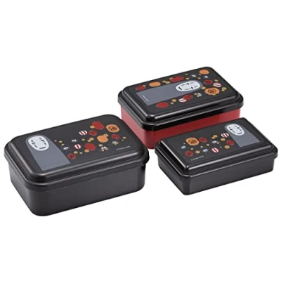 Afbeelding van Ghibli Spirited Away Bento Box No Face &amp; Lanterns 3 Set