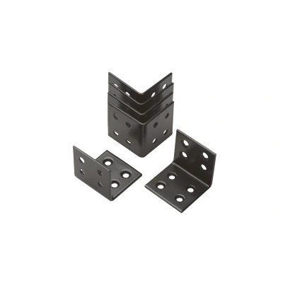 Afbeelding van Schutting Hoekjes 40 x mm Zwart Tuinscherm Beslag 6 Stuks