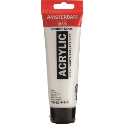 Afbeelding van Amsterdam acrylverf tube van 120 ml, zinkwit
