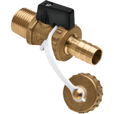 Afbeelding van Bonfix messing vul en aftapkraan 1/2&quot; met zwarte knop
