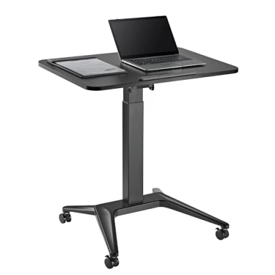 Afbeelding van Maclean Verrijdbaar laptop bureau hoogteverstelling 80x52cm, 8kg max, 109cm MC 453B Zwart