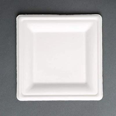 Afbeelding van Fiesta Compostable composteerbare bagasse borden vierkant 159mm (50 stuks)