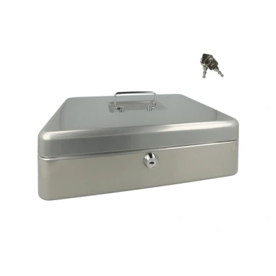 Afbeelding van Westcott Ac E51002 Zi Geldkist 301X242X91Mm Zilvergrijs, Kunststof Inzet Met 5 Vakken
