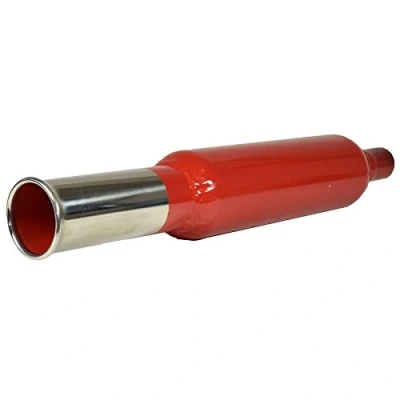 Afbeelding van AB Tools Cherry Bomb Universele Staart Bom Chrome Pijp Ronde Einde Uitlaat Terug