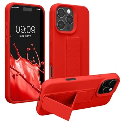 Afbeelding van kwmobile back cover voor smartphone geschikt Apple iPhone 16 Pro 1x beschermhoesje van kunststof In rood