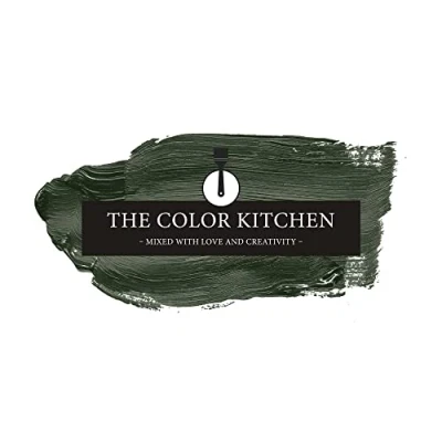 Afbeelding van The Color Kitchen TCK4006 Krachtige muurverf, schilderverf voor kleurrijke ruimtes, matte binnenverf in groen, 2,5 l dekkende verf