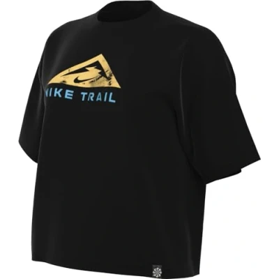 Afbeelding van Nike DX7896 010 W NK DF Tee SS Trail T Shirt Dames Zwart Maat S, zwart, S