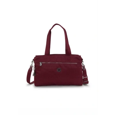 Afbeelding van Kipling Elysia Work S e jq maroon tile jacquard