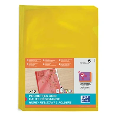 Afbeelding van Oxford 100206722 map Polyvinyl chloride (PVC) Geel A4