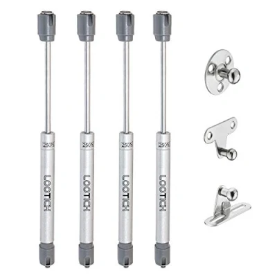Afbeelding van LOOTICH 250N Automatische Dekselsteun Klepsteun voor Keukenkast Kastdeur Speelgoedkist Hydraulische veer Gaszuiger Zacht Sluitende Scharnieren 4 Pcs