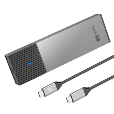 Afbeelding van SANZANG M.2 NVMe behuizing SSD met 10 Gbit/s overdracht, USB 3.2 behuizingsadapter voor 2230 2242 2260 2280 PCIe M Key &amp; M+B (zonder gereedschap, Type C naar C)