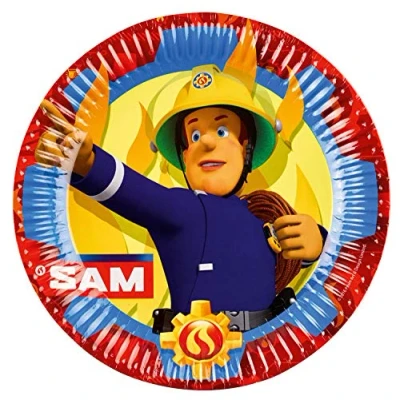 Afbeelding van AMSCAN 8 Brandweerman Sam borden 23 cm