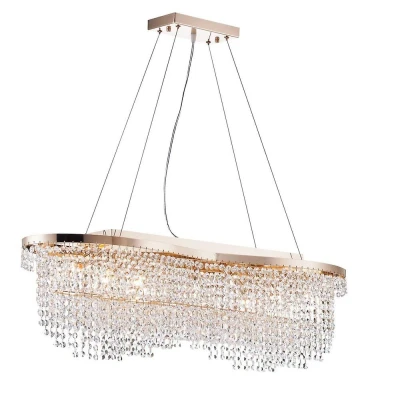 Afbeelding van Maytoni hanglamp Toils, goudkleurig, kristallen, 7 x E14