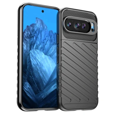 Afbeelding van Google Pixel 9 Hoesje Siliconen en TPU (zacht) iMoshion Backcover/Softcase Zwart Telefoonhoesje Shockproof/Valbescherming