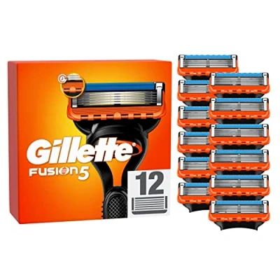 Afbeelding van Gillette Fusion5 Navulmesjes Voor Mannen, 12 Navulmesjes, Met Lubrastrip Een Gladde Scheerbeurt