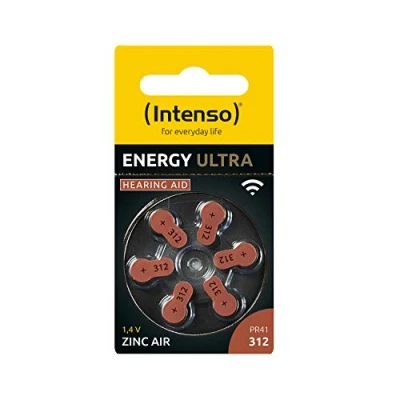 Afbeelding van Intenso A312 Energy Hörgeraete Batterie 6er Blister 148 mAh, Wegwerpbatterij, Zink lucht, 1,45 V, 6 stuk(s), Bruin