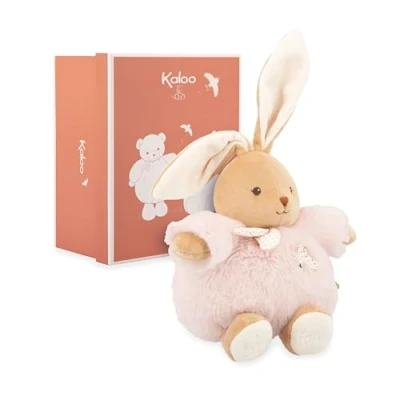 Afbeelding van KALOO pluche dier roze konijn 17 cm Zeer zacht voor kind Schattige metgezel vanaf de geboorte Ideale maat kleine handen geboortecadeau K214017