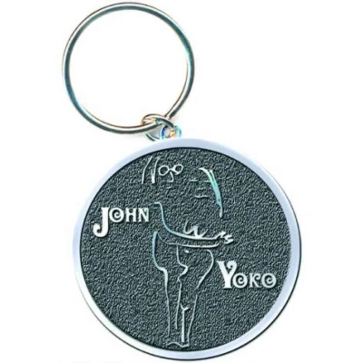 Afbeelding van John Lennon Sleutelhanger &amp; Yoko Grijs