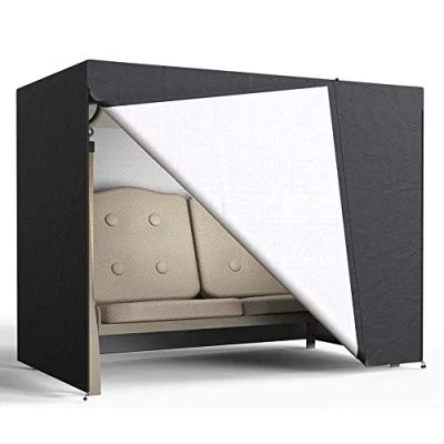 Afbeelding van Keyohome Afdekking voor schommelbank en tuinschommel, 2 zits, waterdichte hangmatafdekking buiten, met zonwering, uv bescherming Oxford 210D, 160 x 125 170 cm