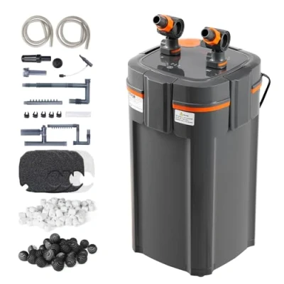 Afbeelding van VEVOR Aquarium Filter 317GPH, 4 traps busfilter 100 gallon, ultrastil intern aquariumfilter met UV bescherming, onderdompelbaar stroomfilter meerdere functies voor aquaria, 12W