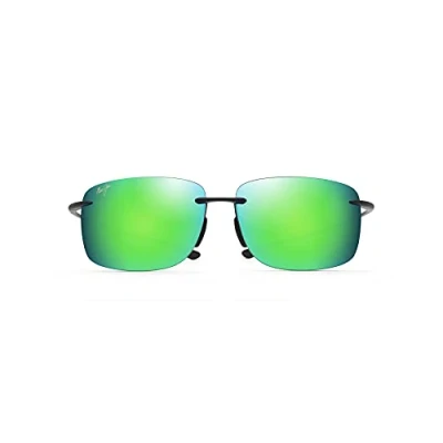 Afbeelding van Maui Jim Unisex Hema zonnebril, Mauigreenr Black Mat, L