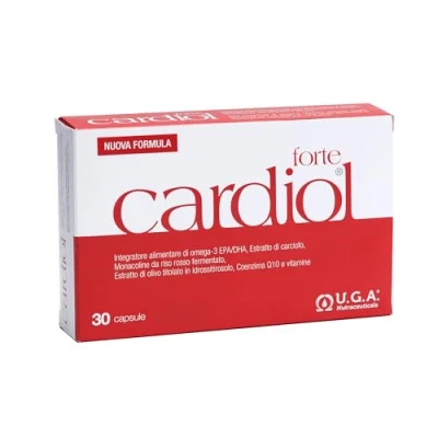 Afbeelding van Cardiol® Forte Cholesterolsupplement met Monacolinen van Rode Gefermenteerde Rijst, Artisjok en Olijfextract, Omega 3 EPA DHA 30 capsules