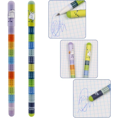 Afbeelding van Uitwisbare pen met gum, KEERTAFEL, gelpen, blauwe inkt, schoolgebruik, 0,5 mm