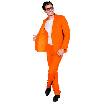Afbeelding van Widmann 100% NL &amp; Oranje Kostuum Mr Team Man Large Carnavalskleding Verkleedkleding