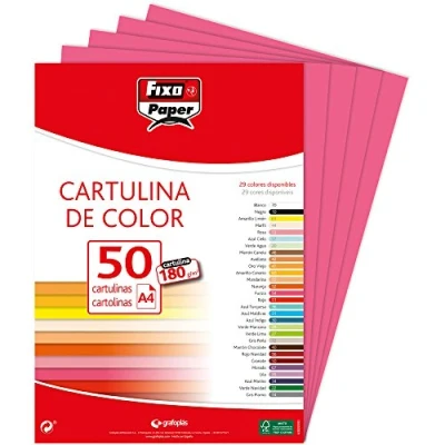 Afbeelding van Fixo Paper 1110354 karton, A4, 50 stuks, fuchsia, 180 g