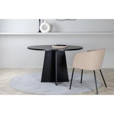 Afbeelding van Svea Nara ronde eettafel ø110 cm zwart Hout